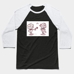 Robots in Love Baseball T-Shirt